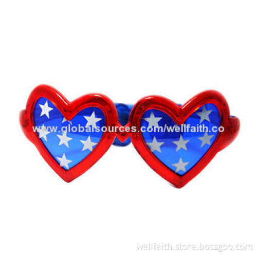 LED light up heart shaped sunglasses for Christmas party